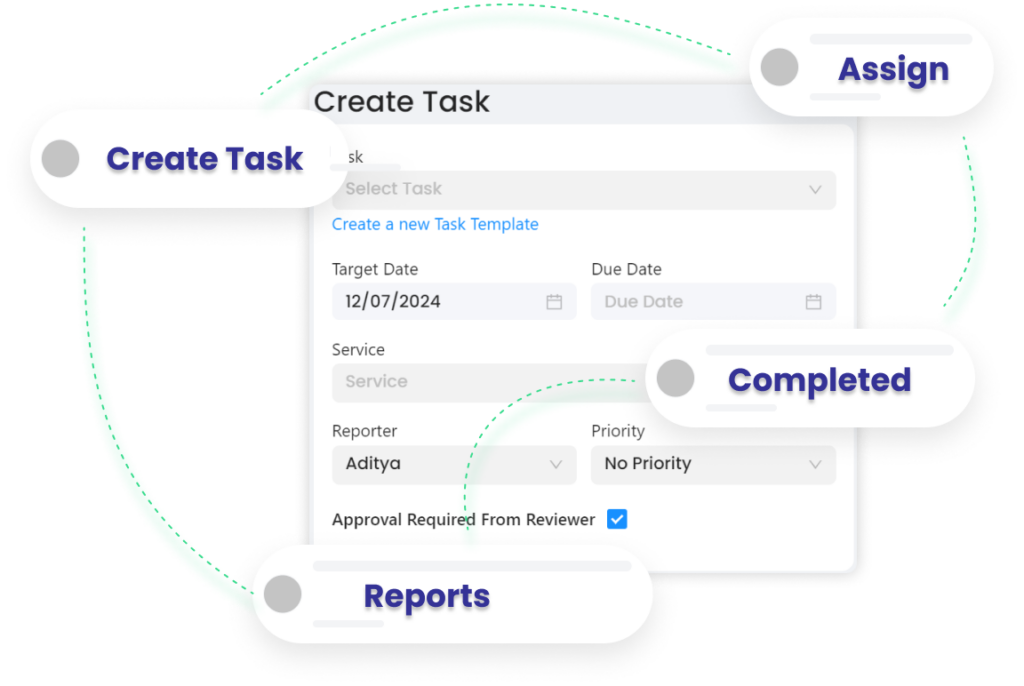 Task Creation - CA Cloud desk | Practice Management Software