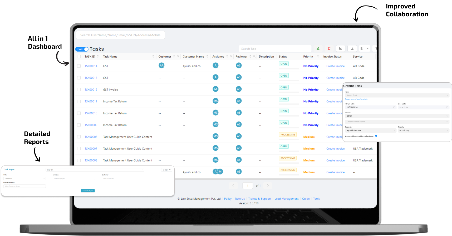 Task Creation - CA Cloud desk | Practice Management Software