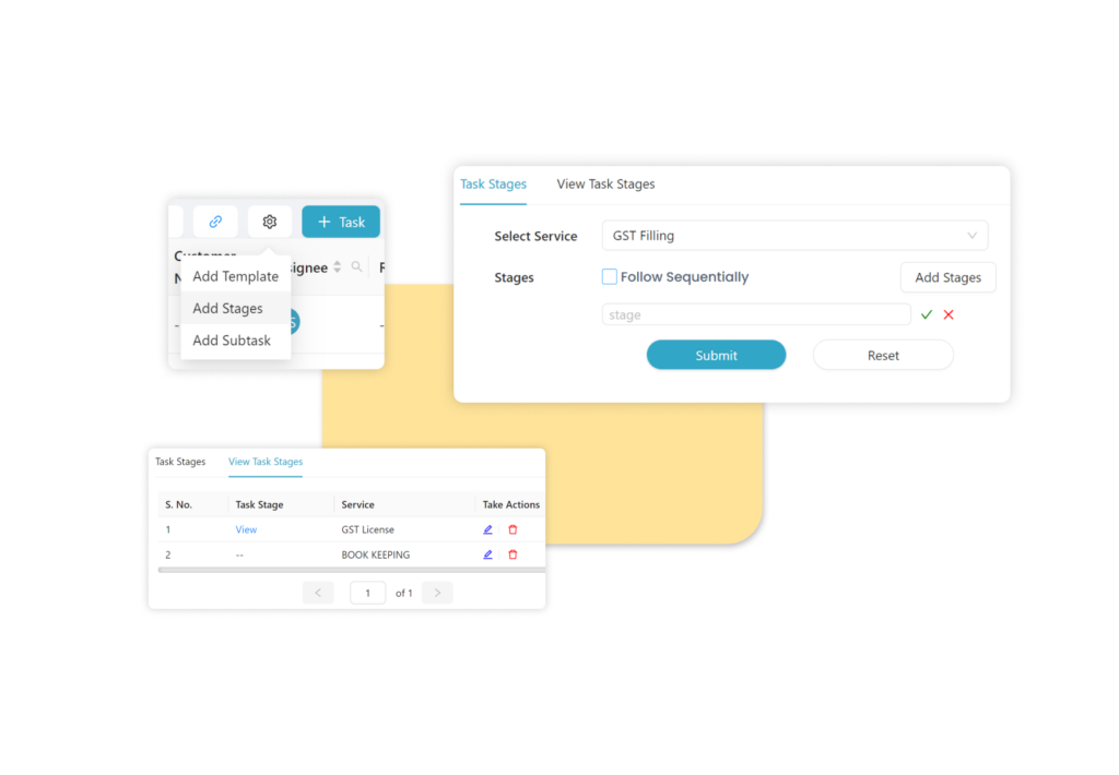 Task Creation - CA Cloud desk | Practice Management Software